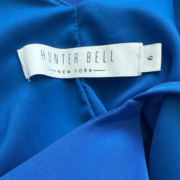 Hunter Bell Double Layer Silk Slip Dress Colbalt Blue Size 6 - Picture 8 of 10